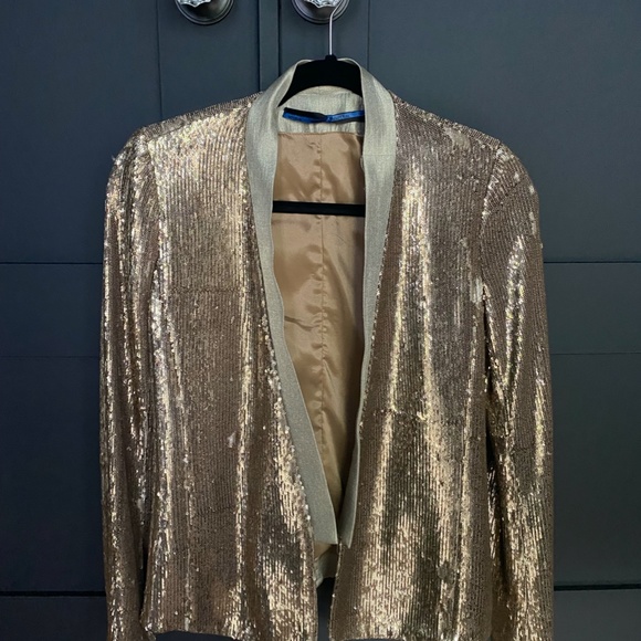 Gold Sequins Blazer - Picture 1 of 4